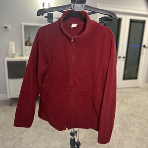 Burgundy Zip-Up Jacket